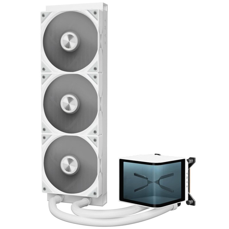 TRYX PANORAMA 360 AiO Wasserkühlung, 3D-AMOLED-Display - 360mm, weiß