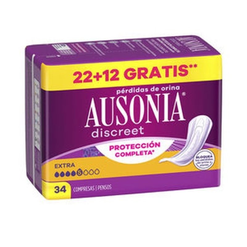 Ausonia Discreet Extra Incontinence Pads 34 Units