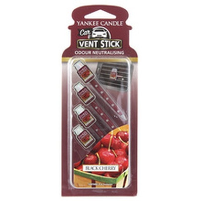 Yankee Candle Black Cherry Vent Stick Ripe Cherries Scented Car Pin 4 Pieces