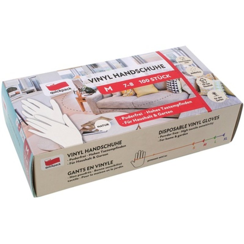 Quickpack One Use Gloves 100 Pieces Size Medium Extra Thin