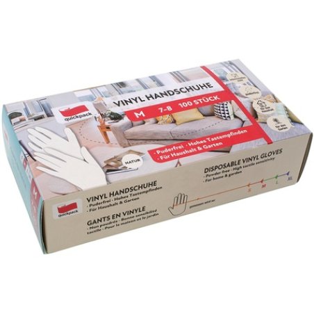 Quickpack One Use Gloves 100 Pieces Size Medium Extra Thin