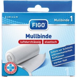 Figo Bandage Gauze White 6cm X 4m Breathable And Elastic