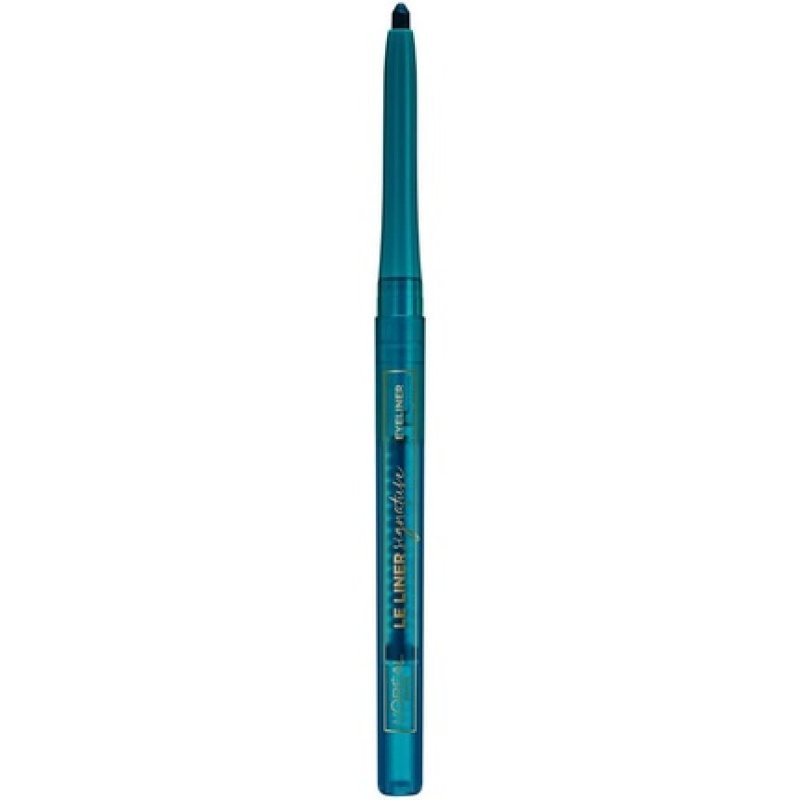 L'Oréal Paris Le Liner Signature 09 Turquoise Faux Fur Precise and Long-Lasting Eyeliner Pen Shape with Removable Lead