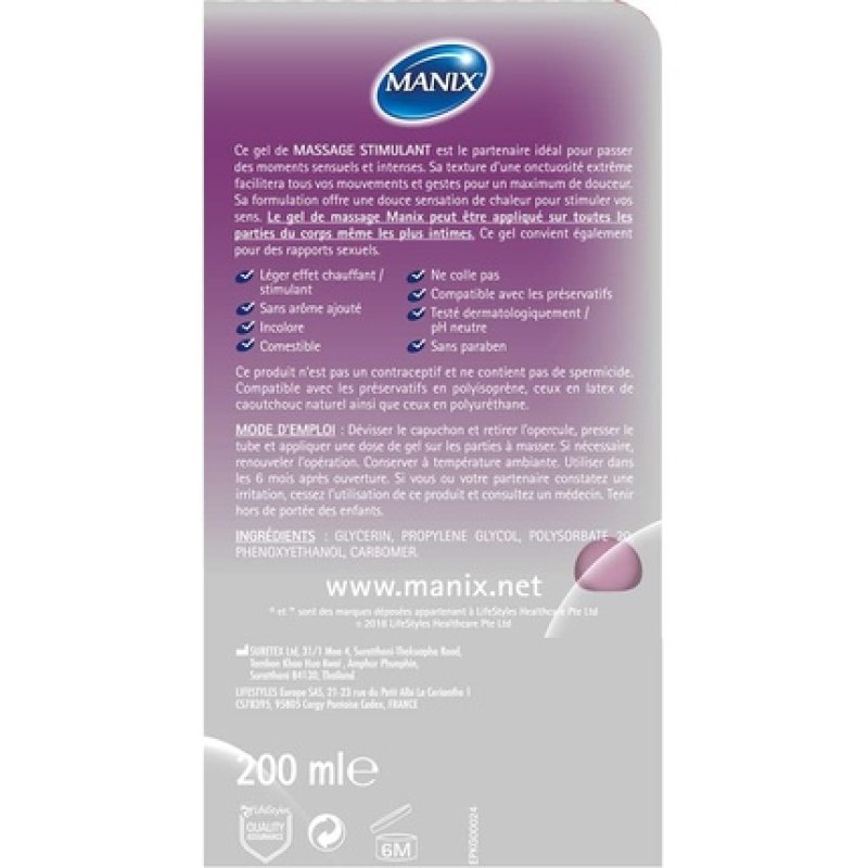 Manix Massage Gel 200ml