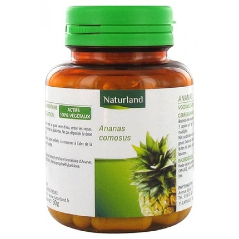Naturland Pineapple Food Supplement 75 Vegecaps