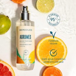 Berdoues Citrus Perfumed Body Mist Moisturizing with 95% Natural Organic Aloe Vera