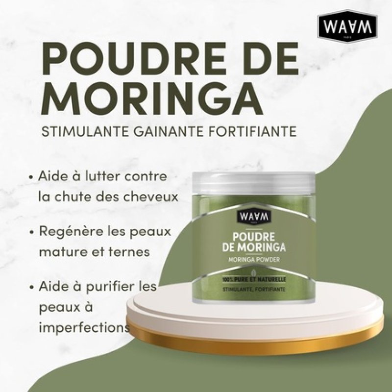 Waam Cosmetics Moringa Powder 100% Pure and Natural Hair Care