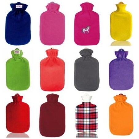 Premium Hot Water Bottle Sanger Fleece Natural Rubber 2 Liters XL