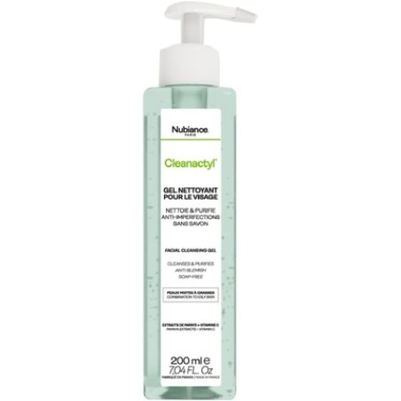 Nubiance Cleanactyl Facial Cleansing Gel for Oily, Combination, Acne-Prone Skin