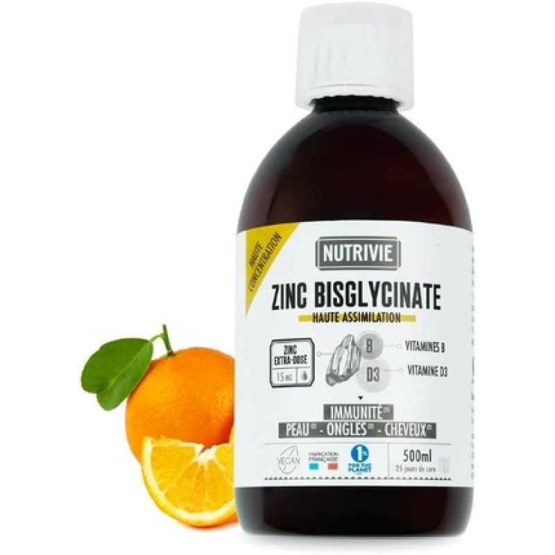 Zinc Bisglycinate 15mg Drinkable Vitamins B5 B6 B8 and D3