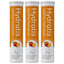 Hydratis Isotonic Flavored Effervescent Tablets - Pack of 3 x 20