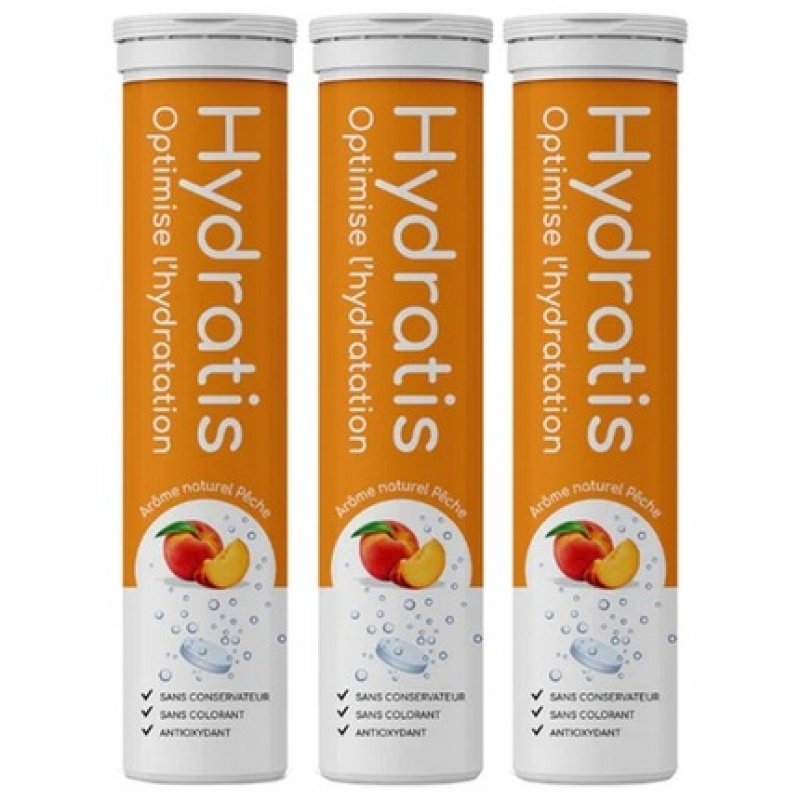 Hydratis Isotonic Flavored Effervescent Tablets - Pack of 3 x 20