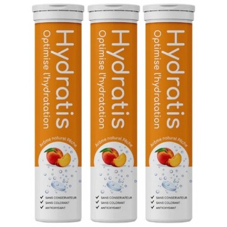 Hydratis Isotonic Flavored Effervescent Tablets - Pack of 3 x 20