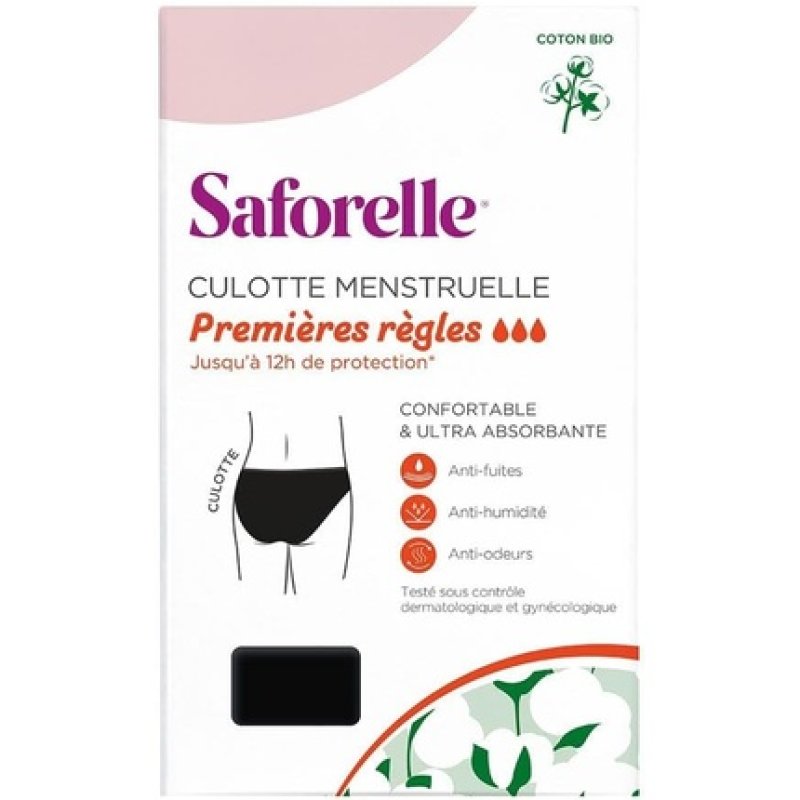 Saforelle Ultra-Absorbent Panties XXS Teens Black