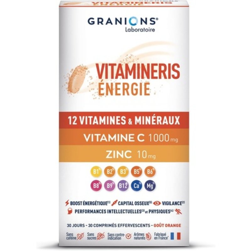 Granions Vitamineris Energy 1000mg - 30 Effervescent Tablets