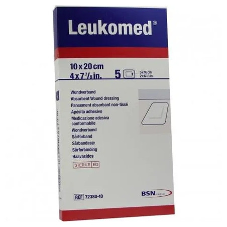 Bsn Medical Leukomed Adhesive Sterile Dressing 10x20cm Pack Of 5 Dressings