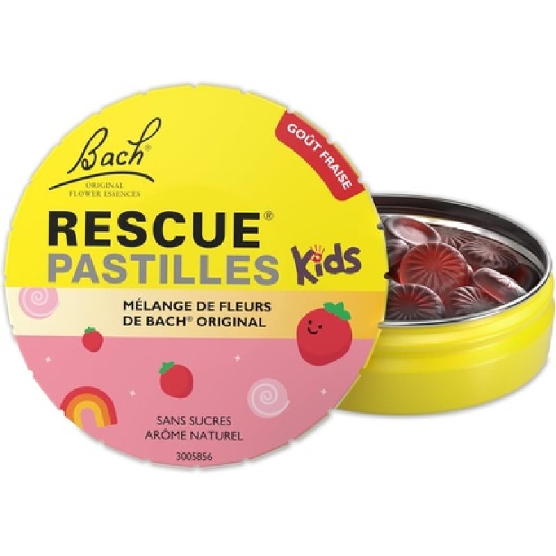 Rescue Kids Strawberry Flavor Lozenges for Natural Emotional Wellbeing