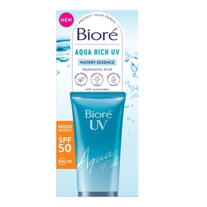 Biore Uv Aqua Rich Weightless Moisturiser Spf50 Lightweight Sunscreen Moisturizer