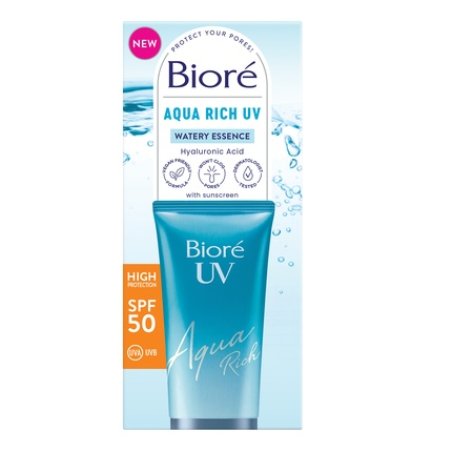 Biore Uv Aqua Rich Weightless Moisturiser Spf50 Lightweight Sunscreen Moisturizer