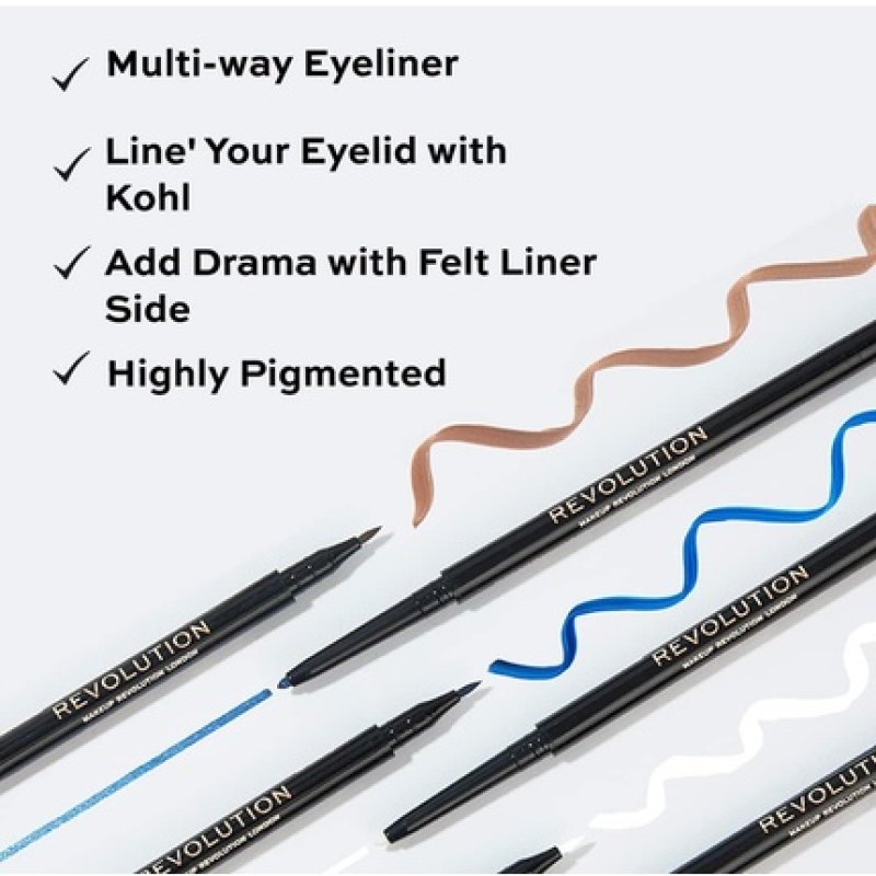 Makeup Revolution Felt & Kohl Eyeliner Brown