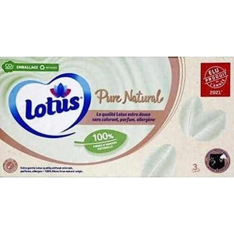 Lotus Pure Natural Box of 80 Tissues
