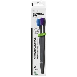 The Humble Co. Plant-Based Soft Toothbrushes - Pack of 2