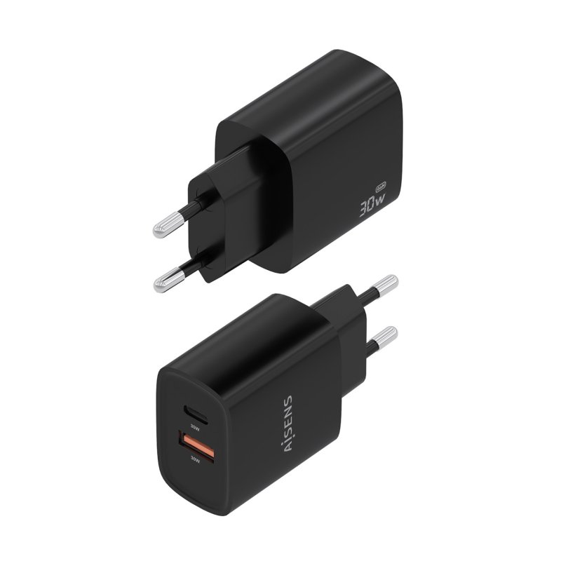 AISENS A110-0953 chargeur d'appareils mobiles Universel Noir Secteur Charge rapide Intérieure