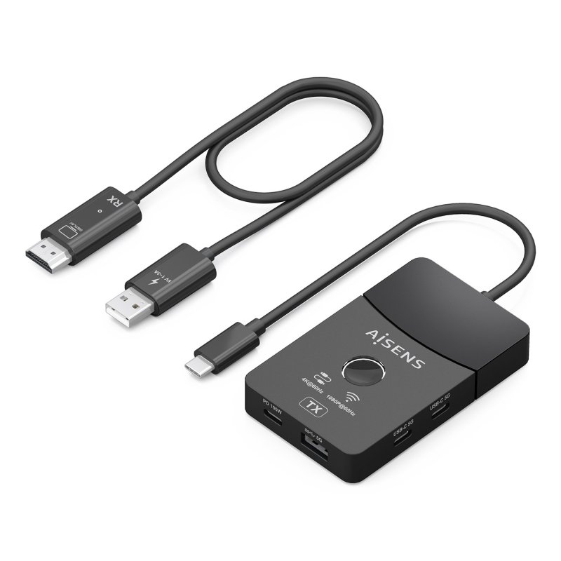 DOCKING AISENS USB-C A HDMI 1080P60HZ INALAMBRICO HDMI 4K60HZ 2USB-C USB PD 100W
