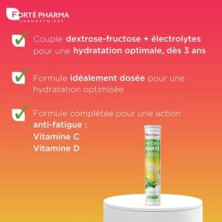 Forte Pharma Hydra Forte Lemon Mint Electrolytes with Vitamins C & D