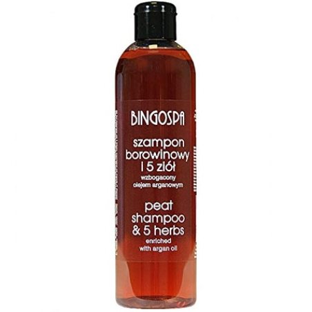 Bingospa Peat Shampoo with Five Herbs and Argan Oil for Hair Regeneration