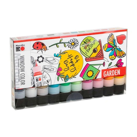 Marabu - Fun & Fancy Window Color 10x25ml - Garden (822510)