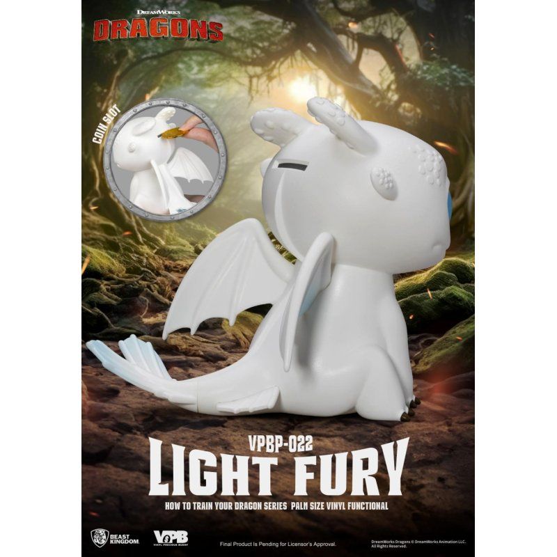 DRAGON - Light Fury - Tirelire Vinyl Figure 12cm