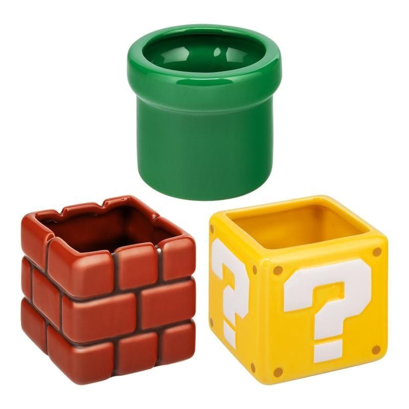 SUPER MARIO - Set de 3 Mini Pots Décoratifs