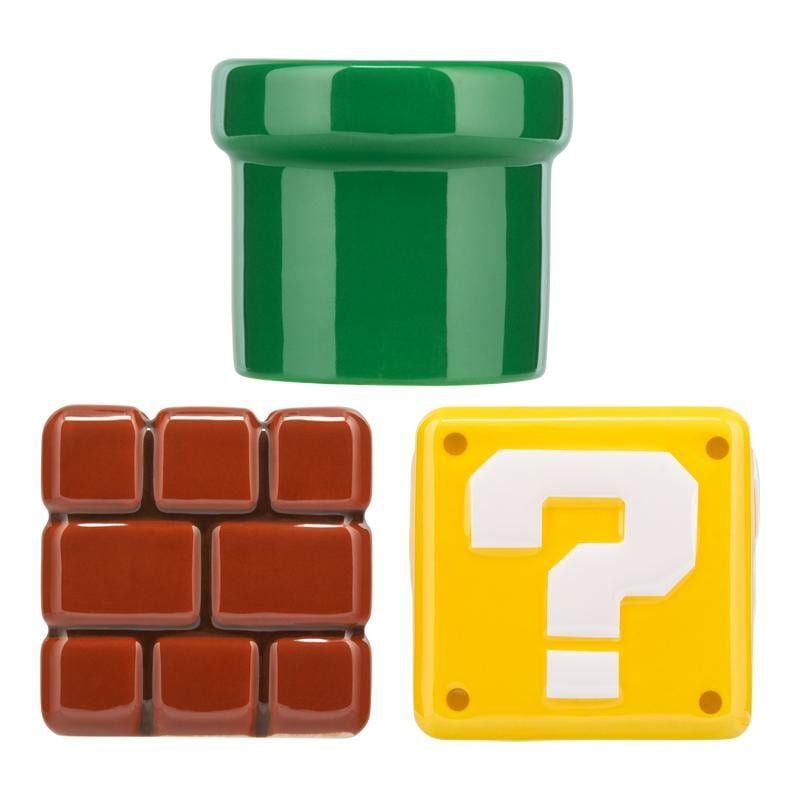 SUPER MARIO - Set de 3 Mini Pots Décoratifs