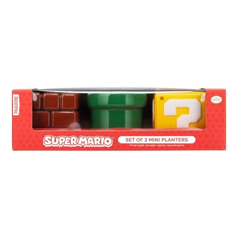 SUPER MARIO - Set de 3 Mini Pots Décoratifs
