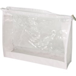 Jean Products Cosmetic Bag Xl Size 23x18x55 Cm Transparent White