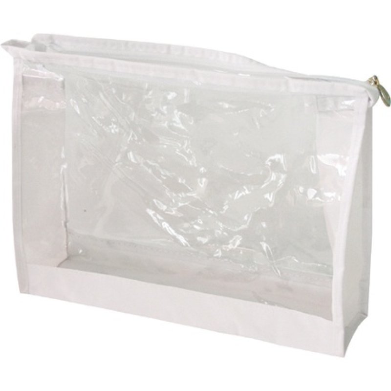 Jean Products Cosmetic Bag Xl Size 23x18x55 Cm Transparent White