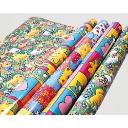 Zwie Wrapping Paper With Easter Print 2m X 70cm 5 Assorted Packed In Display Box