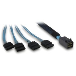 Inter-Tech Kabel SFF 8643 - 4x SATA - 0,7m