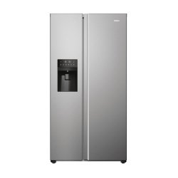 Haier SBS 90 Serie 5 HSR5918DIMP side-by-side refrigerator Freestanding 511 L D Platinum, Stainless steel