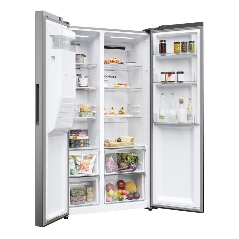 Haier SBS 90 Serie 5 HSR5918DIMP frigo américain Pose libre 511 L D Platine, Acier inoxydable