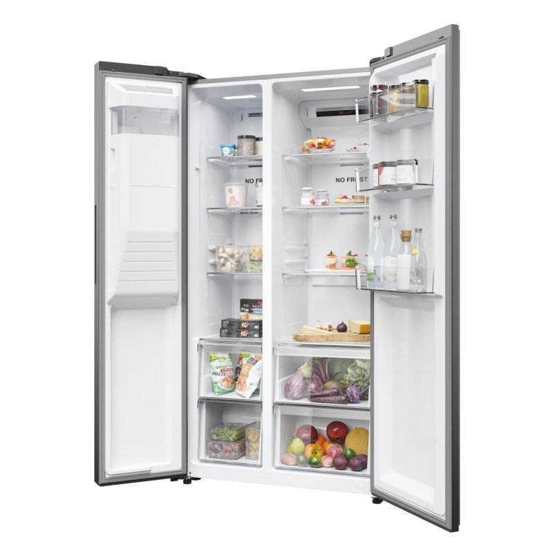 Haier SBS 90 Serie 5 HSR5918DIMP frigo américain Pose libre 511 L D Platine, Acier inoxydable