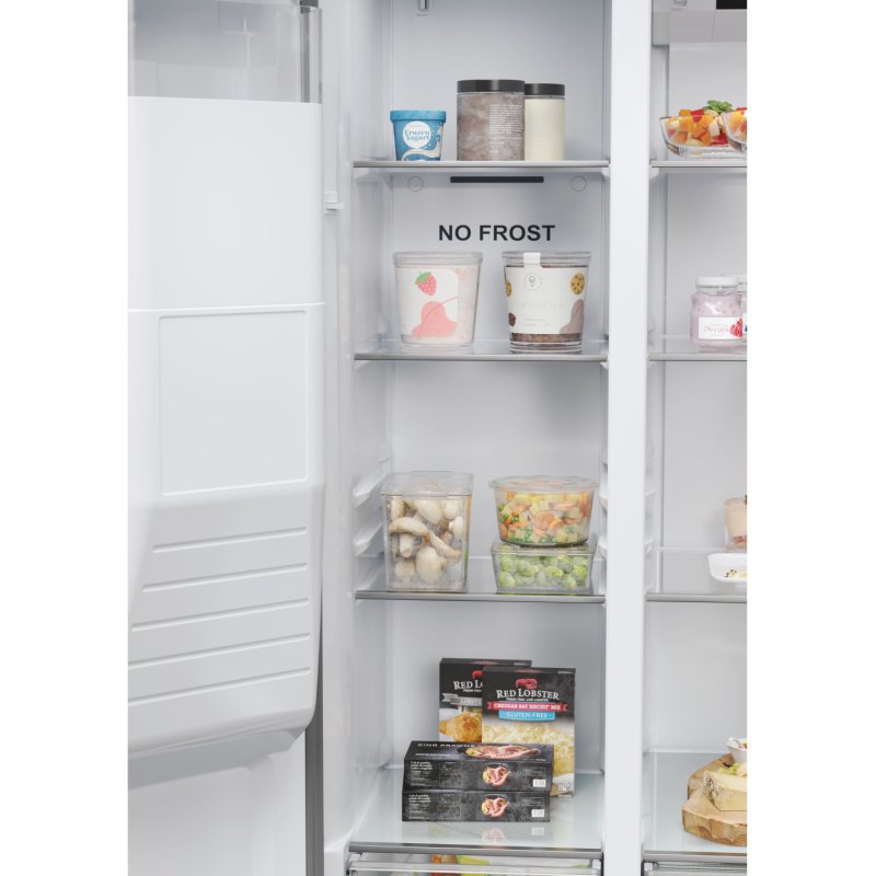 Haier SBS 90 Serie 5 HSR5918DIMP Free-standing double-sided fridge-freezer combination 511 l D Platinum stainless steel