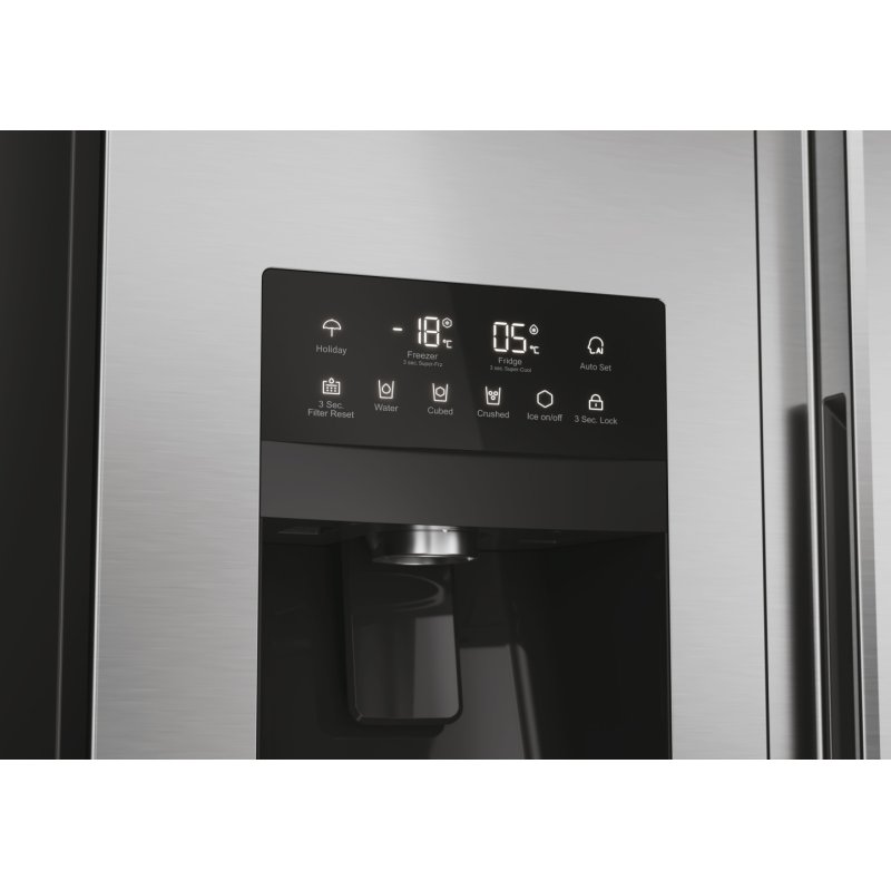 Haier SBS 90 Serie 5 HSR5918DIMP frigo américain Pose libre 511 L D Platine, Acier inoxydable