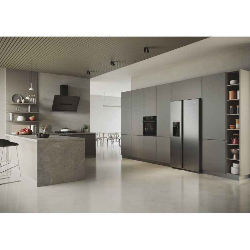 Haier SBS 90 Serie 5 HSR5918DIMP frigo américain Pose libre 511 L D Platine, Acier inoxydable