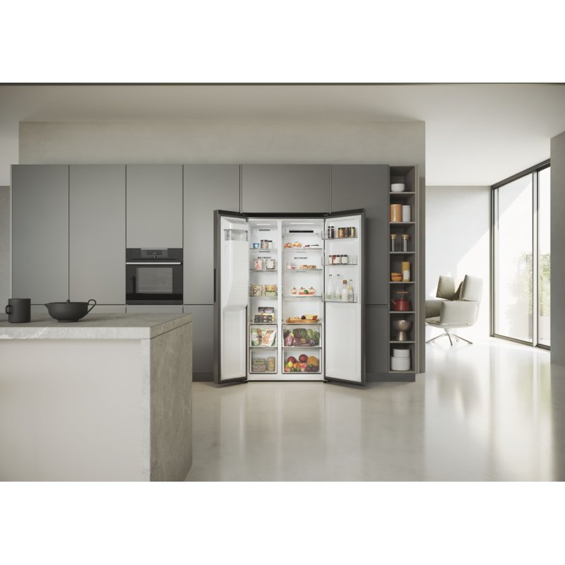 Haier SBS 90 Serie 5 HSR5918DIMP frigo américain Pose libre 511 L D Platine, Acier inoxydable