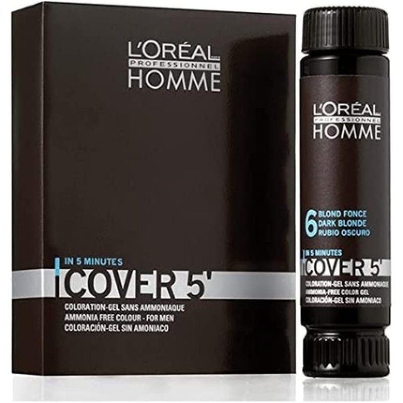 L'oreal Professionnel Homme Hair Color Gel For Men (4) Brown 50ml