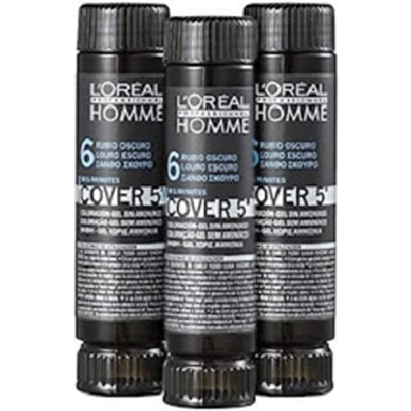 Gel colorant L`Oreal Professional Homme Cover 5 `No 6, Dark Blond, 3x50ml