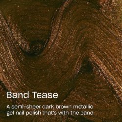 Opi Gelcolor Band Tease Semi-Sheer Dark Gold Brown Metallic UV Cure Gel Nail