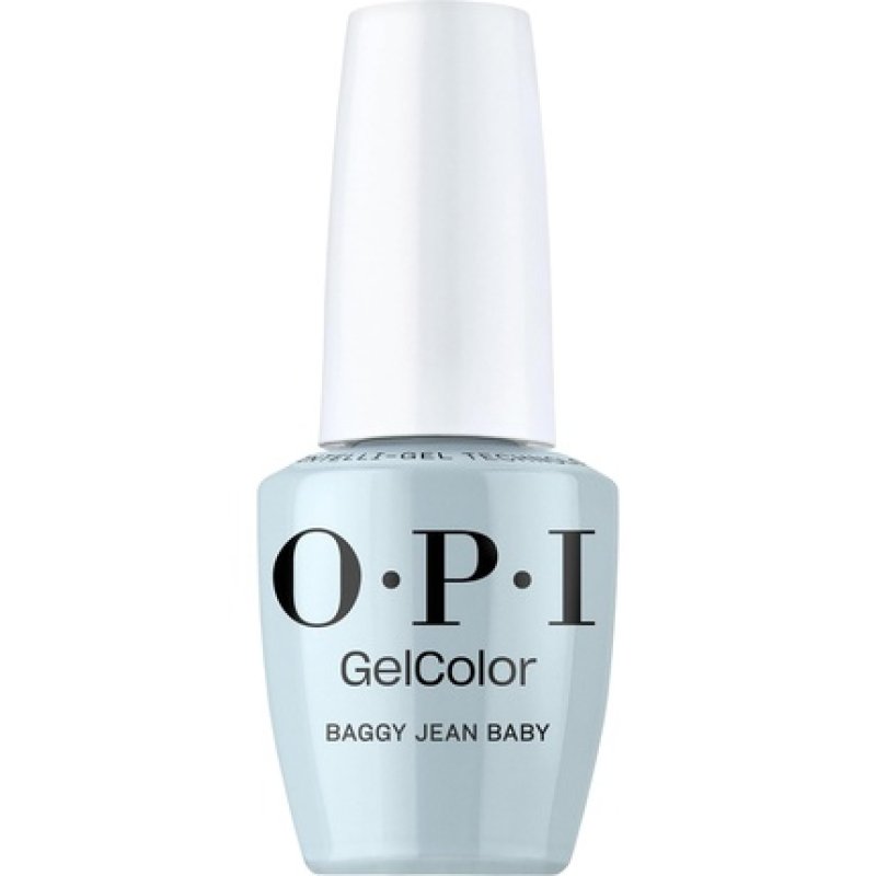 OPI GelColor Baggy Jean Baby Opaque Cool Blue Gray Creme UV Cure Gel Nail